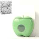 Pack of 2 VGAZE Plastic Wrap Storage Box, Punch-Free Extractable Storage for Fresh Multi-Functional Dispenser, Apple Shaped Wall-Mounted Plastic Wrap Storage Box dispenser with 100 Crisper Wraps (C)