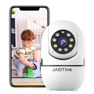 JAIOTlink 1080P Video Baby Monitor with Camera and Audio, Indoor Camera for Home Security with 2.4G/ 5GHz WiFi, Color Night Vision, AI Motion Detection, 2-Way Audio, Compatible with Alexa
