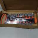 Egofine 21pcs 3/8 Inch Ratchet Socket Wrench Set, Drive Socket Set with 19 Sockets, 6-24mm sockets and 2 Way Quick Released Ratchet Handle and Extension Bar