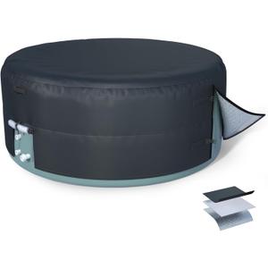 XCZ Portable Hot Tub Cover, Spa Thermal Cover, Waterproof, dustproof, Insulated, Suitable for 85in Round hot tub, Black.