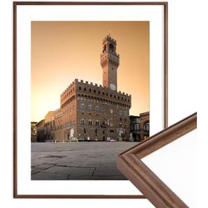 22x28 Picture Frame Matted to 18x24|Solid Walnut Wood 22x28 Frame for Gallery Wall|Posters|Photos & Art Prints|Photo Frames|Tempered Glass|Horizontal and Vertical Wall Mount