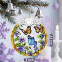 Christmas Ornament, Stained Glass Ornament, Christmas Ornaments for Tree, Hanging Ornaments for Home Decor & Xmas Decorations Holiday Decor, Gift Ideas, Perfect Holiday & Xmas Gifts - Butterfly