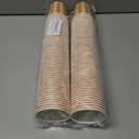 120pcs 9oz Fall Plaid Paper Drinking Cups, Orange Disposable Thanksgiving Gingham Paper Cups Checkered Cups for Harvest Thanksgiving Party