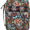 DIWI Quilted Bible Cover Extra Large Sizes 11.25 X 8.25 X 2.75 Inches Good Book Case (XL, C1 Jungle Secret) Mocha