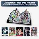 HESTECH Hockey Card Binder 9 Pocket with 50 Removable Sleeves, Collectible Trading Card Albums Display Storage Organizer Fits 900 Card, Sports Card Holder for Collectors Boys and Girls Gift