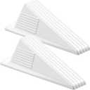 Frienda 2 Pcs Jumbo Door Stoppers Heavy Duty Door Stopper Tall up to 2inch Tall Wedge TPR Large Wedge Stackable Big Rubber Doorstop for Hotel Carpet Hardwood Concrete and Tile (White)