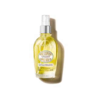 L'Occitane Almond Body Oil, Moisturizes, Nourishes, Hydrates, Softens Dry Skin, Absorbs Fast, Lightweight, Non-Greasy, Luxurious Post-Shower Skincare, Supple Skin Oil, 100ML