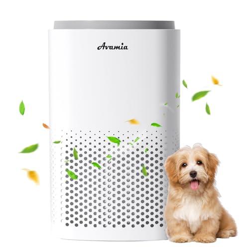 Air Purifiers for Home Large Room Bedroom Up to 1800Ft², Avamia H14 HEPA Air Purifier for Pets with Laser Air Quality Sensor and Sleep Mode, Air Filter Cleaner for Dust, Smoke, Pets Hair, Odor, Pollen