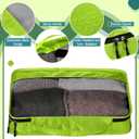 5 Pcs Packing Cubes for Suitcase Large Travel Cubes Carry on Luggage Organizer Bags for Clothes Accessories(S,Green)