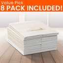 Criusia Large Storage Cubes - 13 Inch Heavy Duty Fabric Storage Bins for Shelves Closet, Cube Organizer - 8 Pack Collapsible Cube Storage Bins Baskets for Organizing Clothes Blankets Toys (Beige)