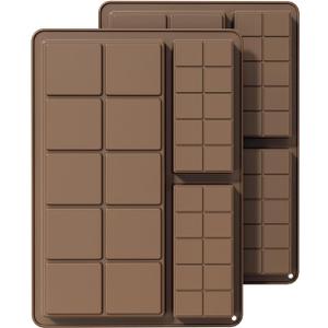 SOV Chocolate Bar MoldDeep Silicone Dubai Chocolate Molds for Stuffed Bar, Break Apart Candy Bar Molds for Filling Knafeh Pistachio Chocolate Bar Kit (chocolate bar)