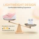 STQ KIDS Baby Wide Toe Box Shoes Boys Girls Toddler Barefoot Sneakers for First Walking Lightweight with Hook and Loop Pink Infant 6-9 Months (Pink)
