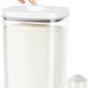 TBMAXS Airtight Rice Container 20 Lbs, Clear PET Plastic Food Storage Container Bin For Flour Sugar, Dry Food Holder with Easy Locking Lid for Kitchen Pantry Organization and Storage
