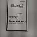 Large Stone Dish Drying Mat for Kitchen Counter, 1 PC Quick Dry Stone Mats, Foldable Water Absorbing Diatomaceous Earth Drying Dishes Pad for Countertop Bottles Utensils Cup(Dark Gray 24"x16"&8"x4")