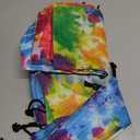 24 Pcs Tie Dye Party Favor Bags Drawstring Birthday Gift Bag Candy Goodie Treat Bag Colorful Snacks Bag, Polyester Wrap Bags for Retro Tye dye Beach Party Decor School Supplies (9.8 x 7.1 Inch)