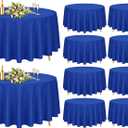 Pesonlook 10 Pack 120 Inch Royal Blue Round Table Cloths, Premium Polyester Round Tablecloth Wrinkle Resistant Washable Table Cover for Wedding, Party, Dining,Banquet,Buffet