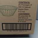 Melitta 62957 8 to 12 Cup Natural Brown Basket Coffee Filters 200 Count 