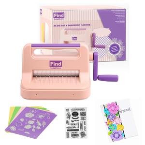 Die Cut Machine,Manual Embossing Machine for Cardmaking,Scrapbooking with Gift Box,6in Openning