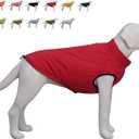 Lovelonglong Waterproof Fleece-Lined Winter Vest for Dogs Button Style Dog Warm Coats Red Large