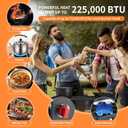 3 Burner Propane Gas Stove, Outdoor Camping Stove, Propane Burner