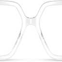 VISOONE Oversized TR90 Blue Light Blocking Glasses Fashion Accessories Non Prescription for Women Harvard (Clear)