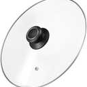 11 Inch Pan Lid Tempered Glass Pot Lid Replacement Glass Cover for 11" Cast Iron Skillets, Frying Pans, Pots and Wok, Heat Resistant Handle
