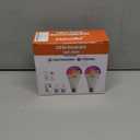 2 Pack 5200mAh Rechargeable Light Bulbs with Remote E26 Battery Operated Light Bulb for Lamps and Sconces,Dimmable Wireless Emergency Light Bulbs with Hook,3 Color Temperatures & 12 RGB Color Changing