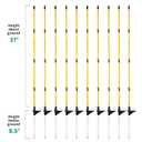 46 Inches Electric Fence Posts with Adjustable Clips, 20PCS Fiberglass Step in Posts with Metal Spikes, Fence Post for Patio, Garden, Lawn
