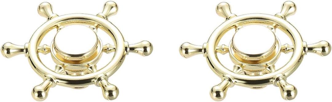 2PCS Unique Cabinet Handles, Funky Drawer Knobs Gold Knobs for Cabinets and Drawers Brushed Gold Drawer Knobs (Gold)