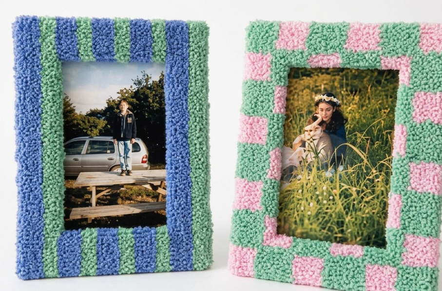 Tufted Textured Pictures Frame Fits 4" X 6"