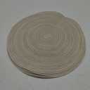 FunWheat Round Braided Placemats Set of 4 Place mats for Dining Tables Woven Heat Resistant Table Mats 15 inch (E Beige, 4pcs)