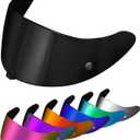 PSLER Helmet Visor for R420 - R420 Helmet Visor Helmet Face Shield Helmet Accessories Replacement for R420,Dark Black Grey