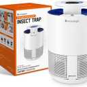 Mosalogic Fruit Fly Trap for Indoors Indoor Gnat Traps for House Use Upgraded Flying Insect Catcher - Trapper & Killer for Fruit Flies, Gnats, Mosquitoes, Plants Moths with 5 PCS Refills White