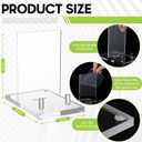 Yousoontic Acrylic Book Display Stand Clear Easel Plate Stand for Displaying Books, Picture, Notebooks, Platter, Photo, Artworks(4 x 8 x 10 Inch)