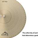 EASTROCK 5 Pieces Low Volume Cymbal Pack with Cymbal Bag and Felts,Golden
