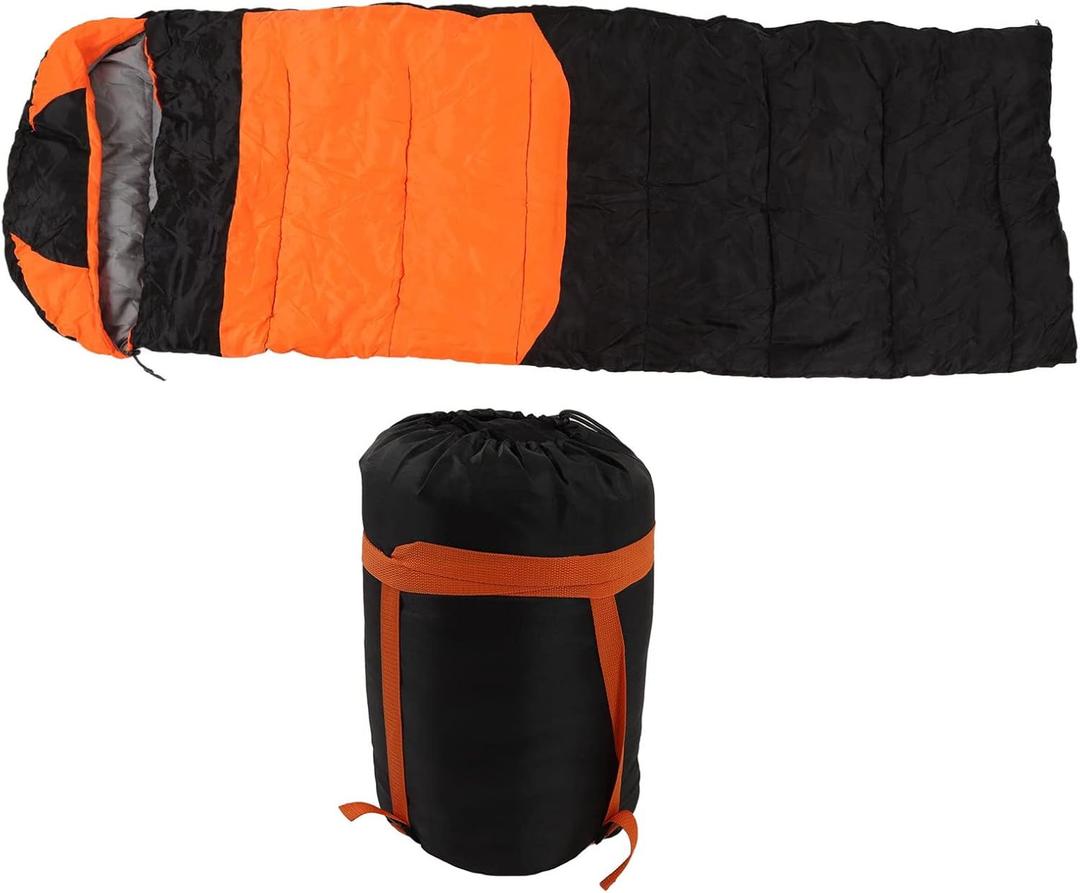 Down Sleeping Bag Ultralight Compact Portable Sleeping Bags Electric Heating Sleeping Bag Down Cotton Single USB Heated Thermal Sleeping Bag Kick Proof for Outdoor Camping Orange