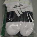 adidas Men's Athletic Cushioned Low Cut Ankle Socks (6 Pairs) Durable & Comfortable (12-15, White/Black)