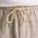 Men's Linen Blend Casual Pants, Lightweight Breathable Drawstring Summer Beach Pants (XL)