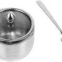 BIUDECO 1pc Stainless Steel Spice Jar Lid Multi-functional Kitchen Condiment Container for and Pepper Elegant Design for Easy Seasoning Storage
