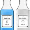 Laundry Detergent Dispenser,54oz Fabric Softener Dispenser,Plastic Liquid Laundry Detergent Container,Laundry Detergent Organizer for Laundry Room Organization with 4 Labels,White