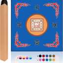 Mahjong Mat, 31.5 in x 31.5 in Mahjong Table Mat for Tile Game, Anti Slip and Noise Reduction Table Cover for Poker Card Board and Dominoes