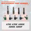 9PCS Transmission Shift Solenoid Kit, Compatible with Tacoma Sequola Tundra Lexus IS250 LX570 GS430 2004-2017, Automotive Transmission Solenoid Set Replaces Part A760 A761E A960E AB60E AB60F