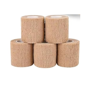 AZEN 6 Pack Self Adhesive Bandage Wrap, 2" X 5 Yards Elastic Cohesive Bandage Wrap, Skin Color Athletic Tape, Vet Wrap, Ankle Tape, Tattoo Grip Tape Wrap