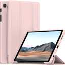 Case for Samsung Galaxy Tab A7 Lite 8.7 Inch 2021 (Model: SM-T220/T225/T227), Slim Lightweight Trifold Stand Cover with Soft TPU Back Shell, Pink