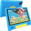 Kids Tablet 10", Android 14, 8GB+64GB (1TB Expandable), Octa-Core, 1280800 HD Display, Dual Cameras, 12-Hour Battery, Parental Controls, Childs Tablet with Shockproof EVA Case