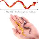 Blulu 100 Pcs Small Plastic Snakes Realistic Rubber Fake Snake 4 Inch Assorted Colorful Toys for Garden Prank Prop Scare Birds Halloween Party Favors