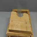 Utoplike Bamboo Bathtub Caddy Tray Bath Tray for Tub, Adjustable Bathroom Bathtub Organizer with Book Tablet Wine Glass Cup Towel Holder