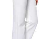 Tapata Women's 28''/30''/32''/34'' Stretchy Bootcut Dress Pants with Pockets Tall, Petite, Regular for Office Work Business (Large, White)
