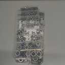 2 x 201pcs Locknuts Assortment Kit,M3 M4 M5 M6 M8 M10 M12 Metric Nylon Insert Lock Nuts Set,304 Stainless Steel Lock Nuts