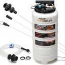 FOUR UNCLES 15L Fluid Extractor - Pneumatic/Manual Vacumm Oil Extractor with Pump Tank Remover & 3 Tubes for Engine Oil Change and a Bleeding Hose with Universal Adpater for Brake Bleeding